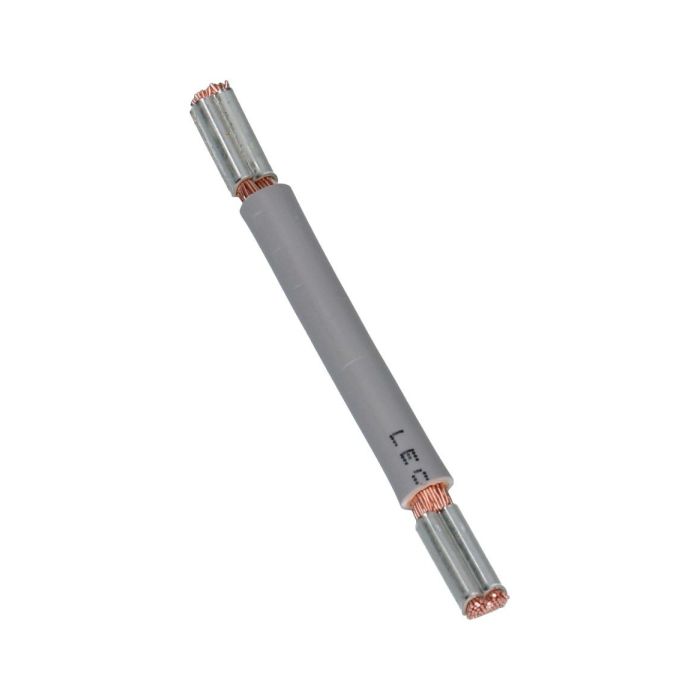 Montagedraad met vertind huls - grijs 6mm² 260mm halogeenvrij 90°C