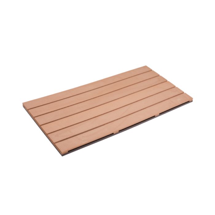 Vooraanzicht van de Evolar onderplaat Large - houtkleur