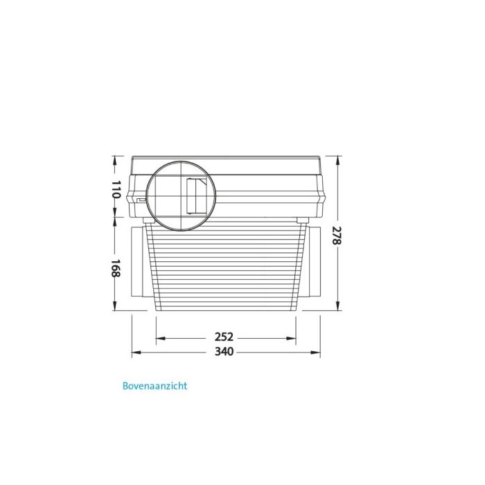 Orcon ventilatiebox Compact 10P gelijkstroom 360m3/h