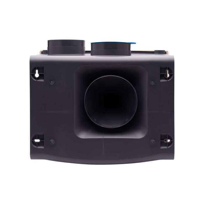 Achterkant van de Orcon MVS-15RHP Woonhuisventilator