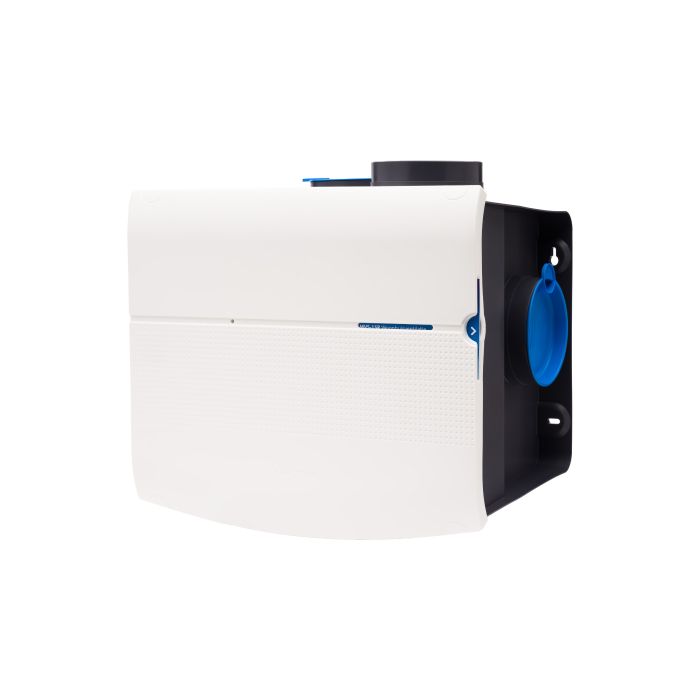 Schuinzicht van de MVS-15RHP Woonhuisventilator