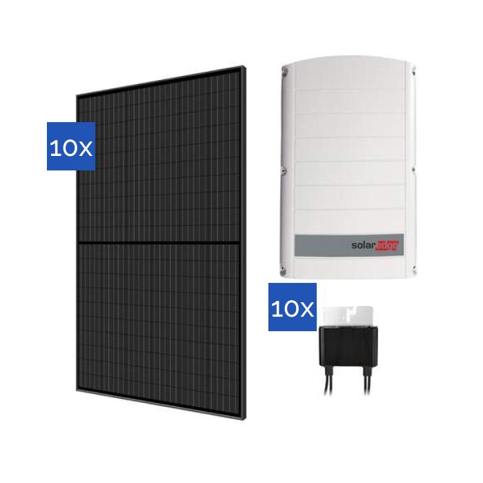 PV-pakket 4400 Wp - 10 panelen  - 10 optimizers - 3-fase omvormer