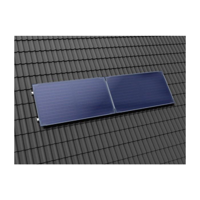 Nefit SolarLine 120 zonneboiler + 2 op dak horizontaal zonnecollectoren