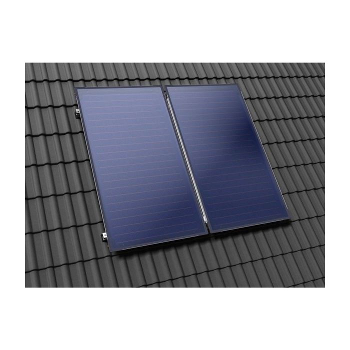 Nefit SolarLine 120 zonneboiler + 2 op dak verticale zonnecollectoren
