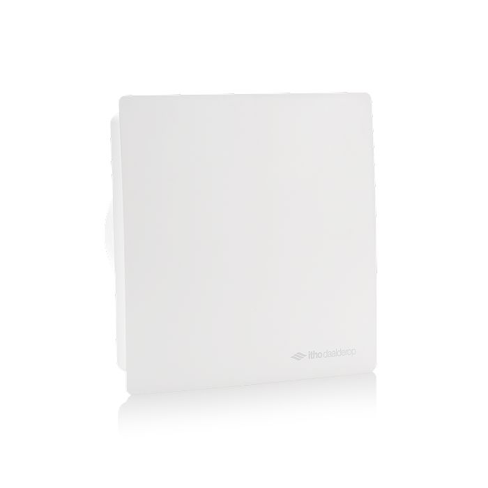 Vooraanzicht van de Itho Daalderop BTV-SSST badkamerventilator met timer en 2 snelheden