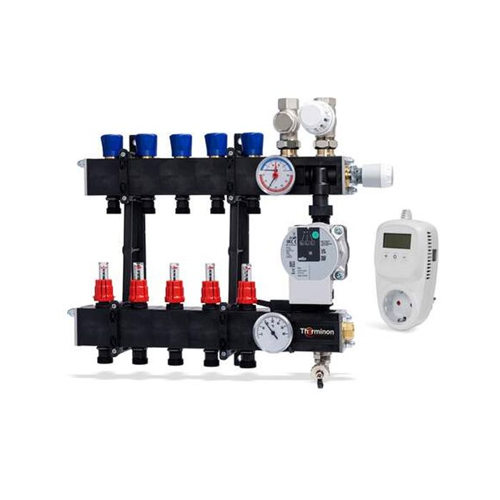 Therminon 8-groeps hybride composiet vloerverwarmingsverdeler