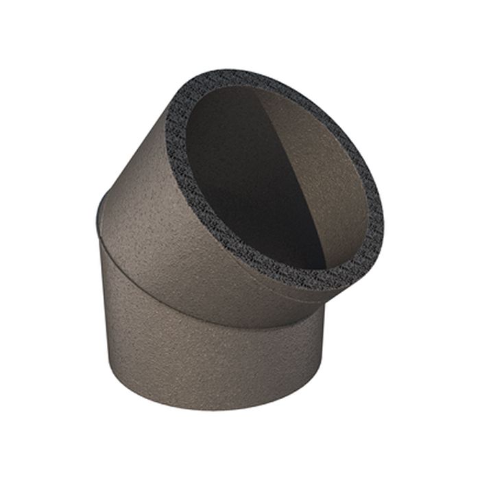 Ubbink Aerfoam geïsoleerde bocht 45° - Ø125