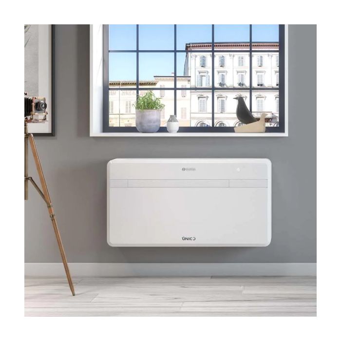 Voorbeeld van een gemonteerde Unico Evo monoblock airco 30 HP EVAN - 2,6kW