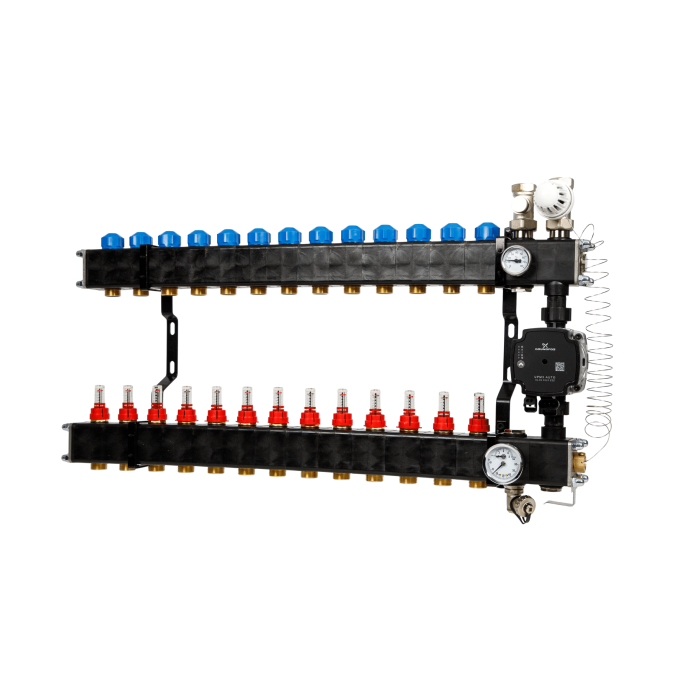 VTE composiet verdeler - pomp Grundfos - 13 groeps