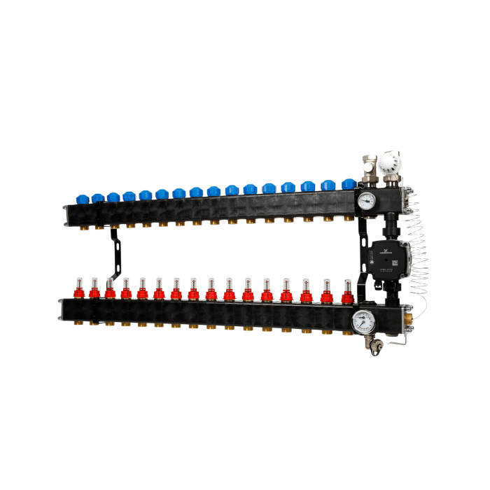 VTE composiet verdeler - pomp Grundfos - 16 groeps