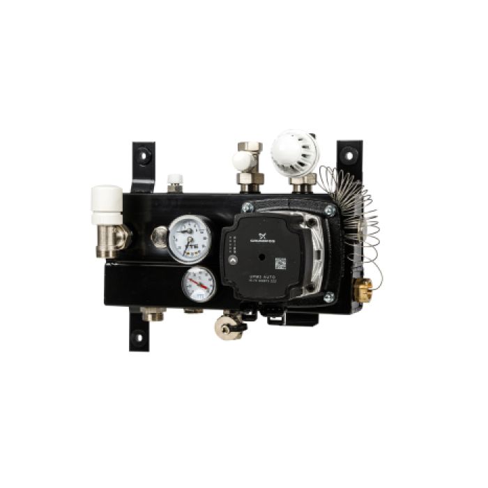 VTE SLIM verdeler vloerverwarming 1-groeps Grundfos pomp