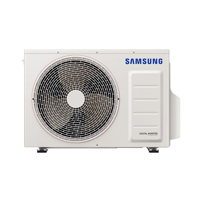 Vooraanzicht van het buitendeel van de Samsung Windfree 2,5kW