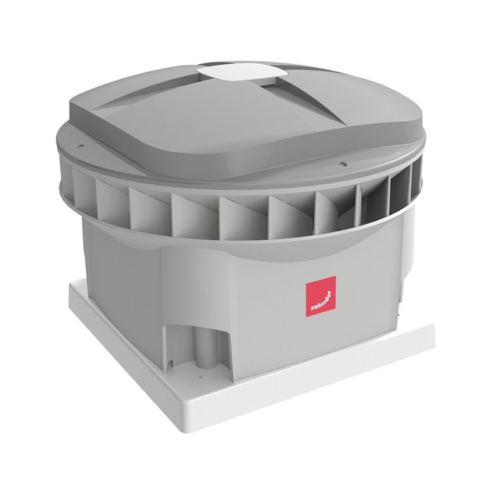 Vooraanzicht van de Zehnder ComfoRoof MX Automatic 210 dakventilator