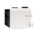 Voor/zijaanzicht van de Orcon ventilatiebox MVS-15RHB - Vochtsensor en RFT - Eurostekker
