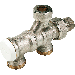 Comap Sar Onderblok 1+2-pijps recht 1/2" x 3/4" afsluitbaar h.o.h. 50mm