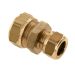 Bonfix knel rechte verloopkoppeling messing - 22 x 15mm