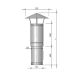 Burgerhout Ventilatie Dakdoorv + Kap 350 Zwart