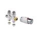 Jaga deco rechte aansluitset, knop chroom-wit, 15mm Jaga deco rechte aansluitset, knop chroom-wit, 15mm