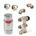 Haakse aansluitset met thermostaatknop voor radiator met 16mm buis Haakse aansluitset met thermostaatknop voor radiator met 16mm buis