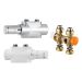 Heimeier Multilux 4-Eclipse onderblokset met Halo thermostaatknop - 2-pijps - wit
