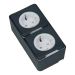 Schneider Electric Mureva IP55 2 voudig wandcontactdoos grijs - verticaal