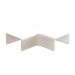Canalit Plattebocht met bodemstuk 25x13mm wit - 2 stuks