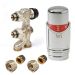 Rechte aansluitset met thermostaatknop - 15mm - vloer Rechte aansluitset met thermostaatknop - 15mm - vloer