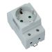 SEP stopcontact DinRail 2 polig + PE