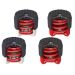 Soleco trillingsdemperset Bruin 70-120kg M8  (2x Wit + 2x Rood)