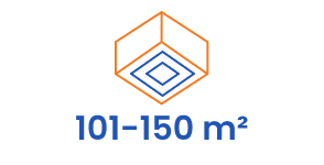 101 tot 150 m²