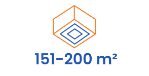 151 tot 200 m²