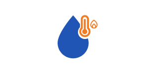 Op de warmwaterleiding