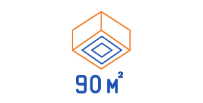 90 m²