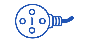 Met een perilex stekker (Stekker met vijf pinnen)